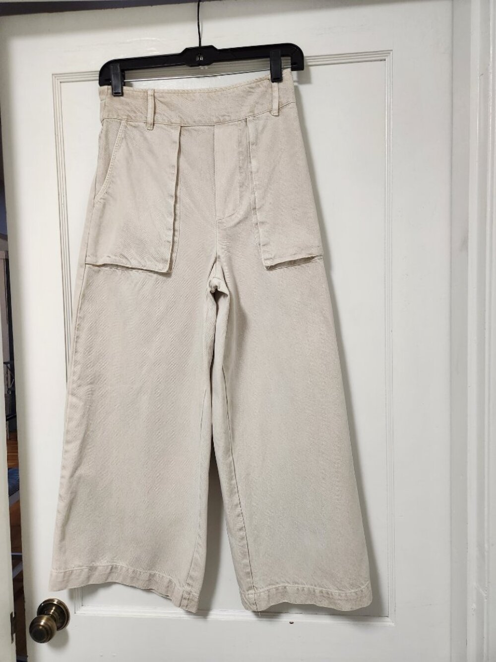 YFB Young Fabulous & Broke Wide Leg Utility Pants Beige M